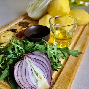 VEGAN MASH WITH GRILLED FENNEL & MUSTARD SAUCE