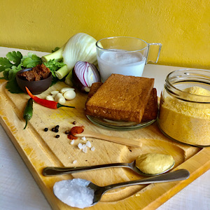 VEGAN POLENTA WITH FENNEL & MARINATED TOFU