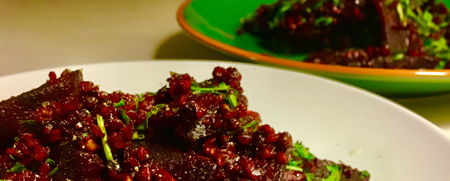 VEGAN BAKED BEETROOT SALAD WITH BUCKWHEAT & SOUP