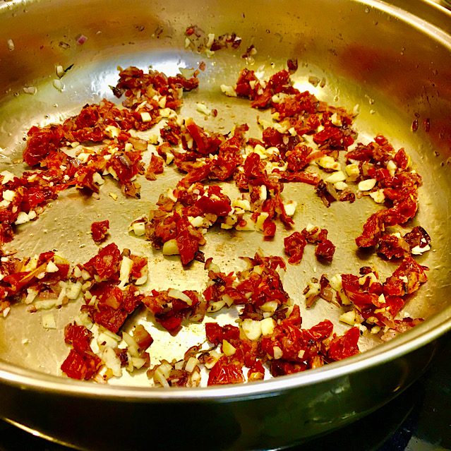 VEGAN RYE FUSILLI WITH WHITE YEAST SAUCE & DRIED TOMATOES