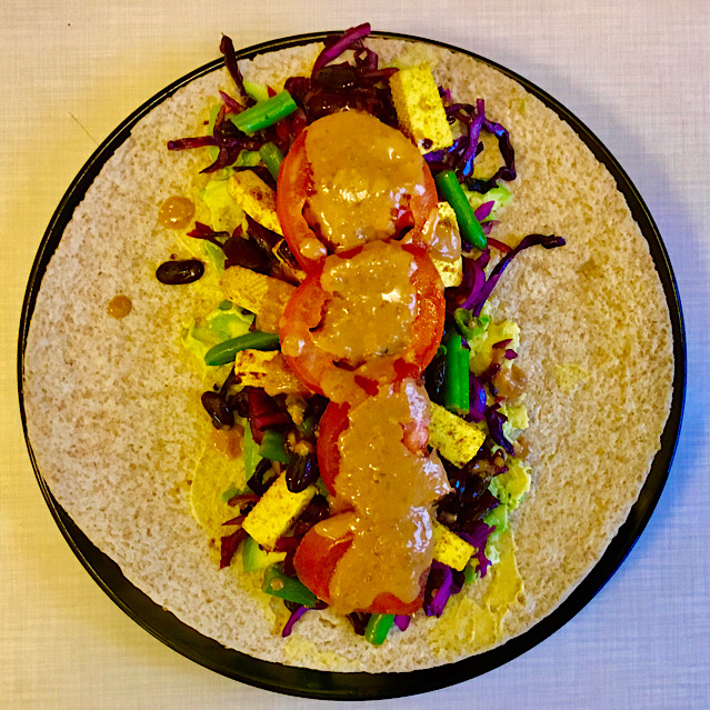 VEGAN TORTILLA WRAP WITH BEANS & AVOCADO