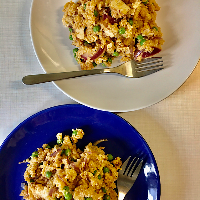 VEGAN MILLETTO WITH GREEN PEAS, TOFU & PAPRIKA